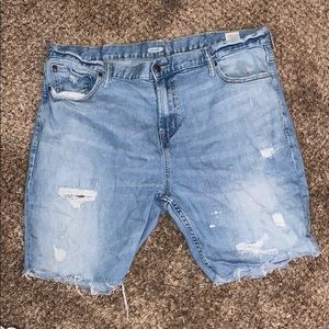 Men’s denim distressed shorts
